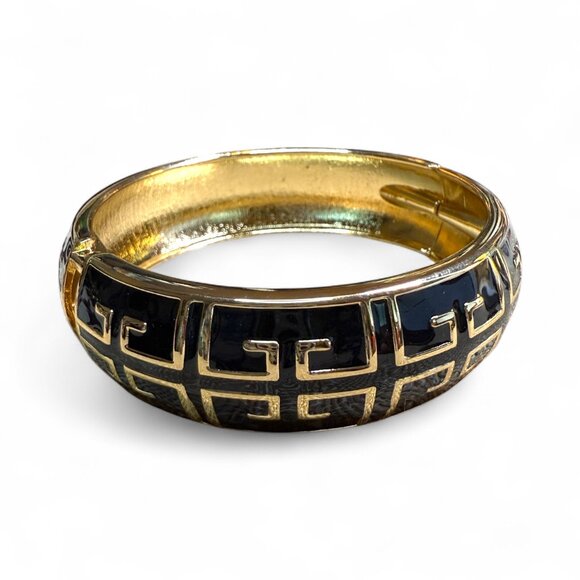 Black and gold clamp bracelet - Picture 1 of 1